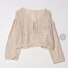 【新品】　ANGIE カーディガン レース 長袖 リボンのサムネイル