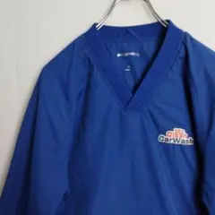 SPORT-TEK ナイロンジャケット プルオーバー ラグラン ブルー メンズМ