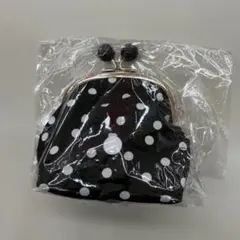 ハンドメイド 水玉模様 がま口財布
