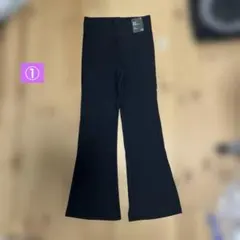 新品① M GapFit キャップ　ヨガパンツ ブラック フレア