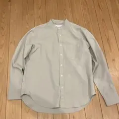 INHERIT ベージュ ボタンダウン長袖シャツ