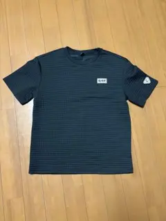 ワッフル生地 半袖Tシャツ ブラック