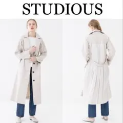 STUDIOUS バックプリーツトレンチコート　スプリングコート　0のサムネイル