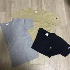 Champion Tシャツ 3色セット グレー・ベージュ・ブラック　150㎝