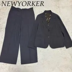 近年モデル ニューヨーカー パンツスーツ ダブルジャケット ワイド