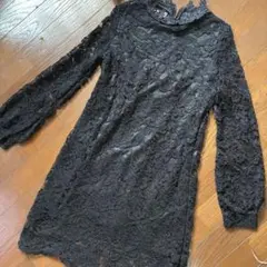 黒色　レース ワンピース