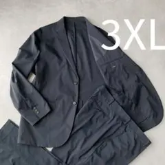 美品✨️ユニクロ メンズ感動ジャケット、感動パンツセットアップ　ネイビー3XL