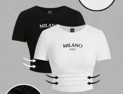 SHEIN MILANO ロゴ Tシャツ 2枚セット