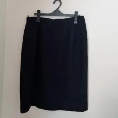 黒 スカート ひざ丈 シンプル フォーマル オフィス
