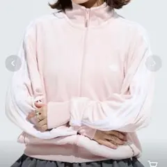 SNIDEL adidas ベロアトラックジャケット XS ピンク ジャージ - メルカリ