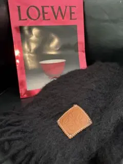 【M&M 様専用】LOEWE ロエベ　モヘア&ウール　マフラー　ブラック