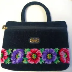 FEILER 花柄刺繍 トートポーチ