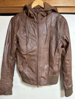 And A アンドエー レザージャケット ダブルジップ 羊革 ライダース ラム 10-4930-01.jpg
