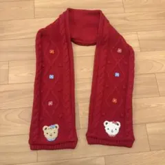 ファミリア　マフラー　ファミちゃん　赤　90 100 110 120