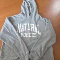 earth music&ecology フード付きグレーパーカー 160/85