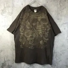 az558古着　Tシャツ　ダークブラウン　90s Y2K