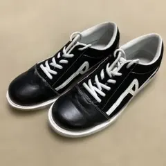 美品 希少 PUMA レザー ボウリングシューズ バイカラー 赤×紺 23cm