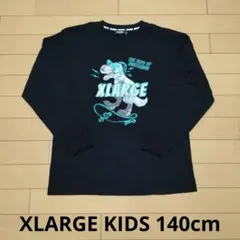 XLARGE KIDS 140cm 長袖Tシャツ 黒 恐竜柄☆ロンT/美品