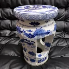 螺鈿 丸椅子 スツール 腰掛け 中国美術 工芸品 唐木 2客 - メルカリ