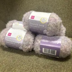 DAISO Stretch Loop パープル系 30g 5コ