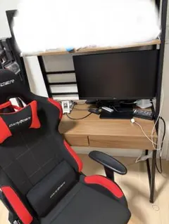 【在宅ワーク3点セット】ゲーミングチェア＋ラック付きデスク＋モニター