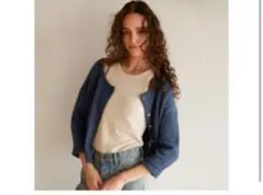 searoomlynn c/l waffle ボートネックマルチカットソー