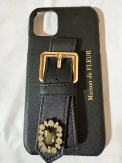 Maison de FLEUR ビジューベルトiPhone11ケース ブラックのサムネイル