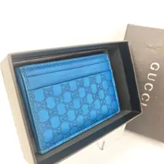グッチ GUCCI シマ レザー カードケース GGパターン