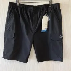 【訳あり】 LOGOS DAYS ショートパンツブラック　撥水ストレッチ　5Lのサムネイル