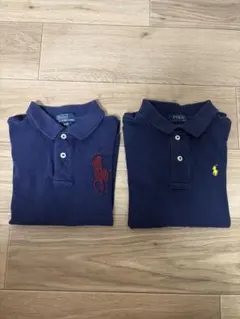 POLO Ralph Lauren 長袖　ポロシャツ 3T ネイビー　2枚