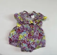 baby gap 花柄 フリル ロンパース カバーオール