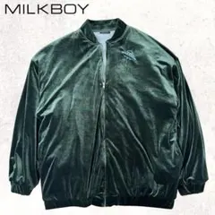 MILKBOY ベロアジップブルゾン UFO刺繍 グリーン 日本製 フリーサイズのサムネイル