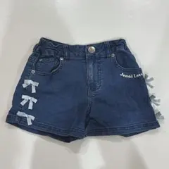 ジェニィ ラブ　リボン付きデニムショートパンツ