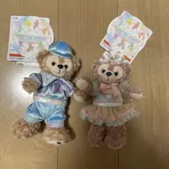 新品 ダッフィー シェリーメイ ２０周年　ぬいぐるみバッジ　おまとめ２点