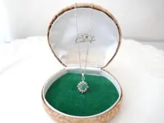 ヴィンテージアクセサリー　カラーストーン　ペンダントネックレス　昭和レトロ