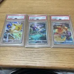 シャワーズ&サンダース&ブースター ポケモンカード PSA10 3点セット PSA10 夏ポケカ 3枚セット 青台紙+白封筒付き サンダース ブースター