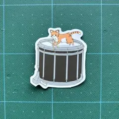 防水ステッカー　ネコ　ねこ　猫　かわいい　ドラム