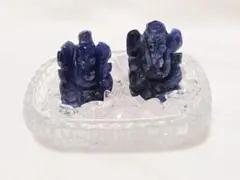 《ソーダライトのガネーシャ☆水晶☆セット》天然石　パワーストーン