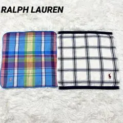 RALPH LAUREN タオルハンカチ 2枚セット ポニーロゴ刺繍のサムネイル