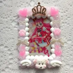 ホイップデコ　トレカケース　デコカードケース　ピンク　白　レジン　プリキュア
