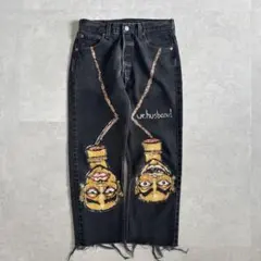 90s LEVI’S 501 ブラックデニム ハンドペイント VINTAGEのサムネイル