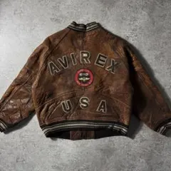 【希少】AVIREX USA 最初期 アーチロゴ リアルレザージャケット