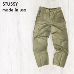 OLDSTUSSY ステューシー コーデュロイ カーゴパンツ オリーブ 迷彩裏地