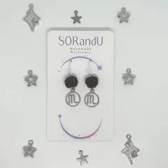 【匿名配送】 ピアス　水引 12星座 蠍座　さそり座　シルバー 小ぶり