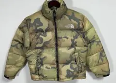 センターロゴ ヌプシ 700fill カモ 迷彩 ザノースフェイス