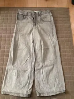 BlessU グレー ワイドパンツ