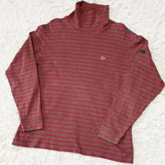 パーリーゲイツ　ハイネック　長袖カットソー　ボーダー　サイズ3 綿100% S