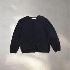 ZARA ザラ くるみボタン ニットカーディガン L 濃紺 羽織り