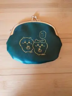 ちいかわ　緑色がま口財布
