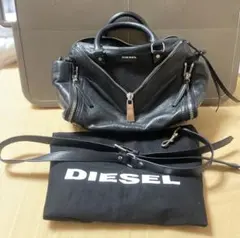 ramutom様専用　DIESEL ブラック レザー ショルダーバッグ